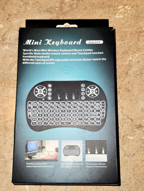 backlit Mini Keyboard Wireless Touchpad Black